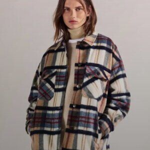 Zara- Plaid Oversized Shacket Size Small